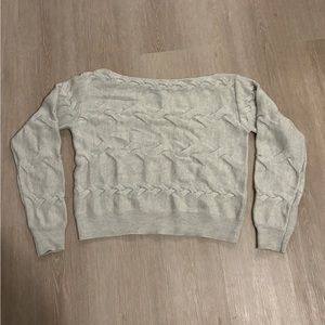 Babaton cream wool off shoulder sweater
